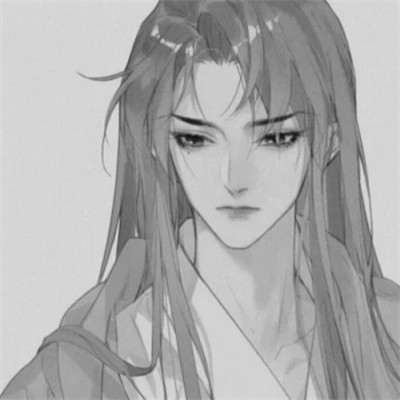 qq头像动漫男生古风黑白高清好看