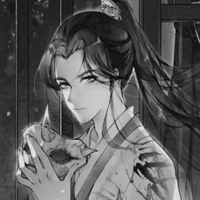 qq头像动漫男生古风黑白高清好看