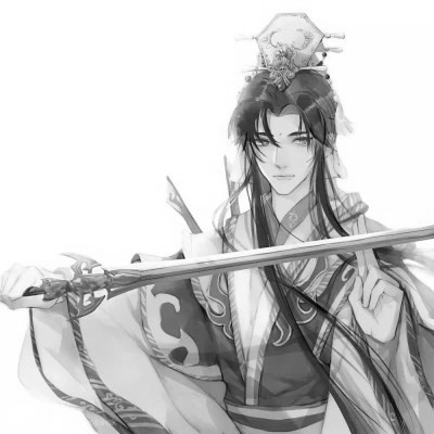 qq头像动漫男生古风黑白高清好看