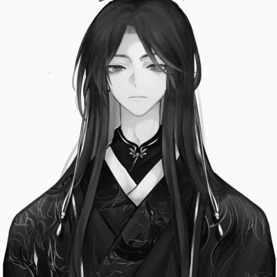 qq头像动漫男生古风黑白高清好看
