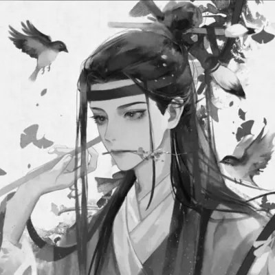古风头像男生高冷动漫黑白霸气图片