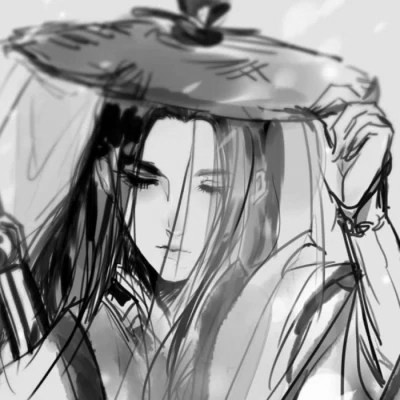 动漫男生头像黑白古风高清好看