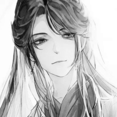 动漫男生头像黑白古风高清好看