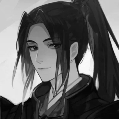 动漫男生头像黑白古风高清好看