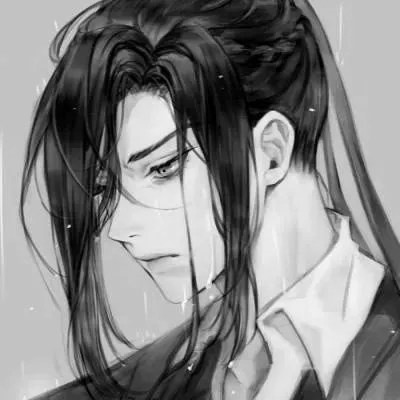 动漫男生头像黑白古风高清好看