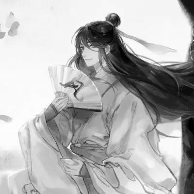 动漫男生头像黑白古风高清好看