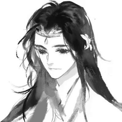 动漫男生头像黑白古风高清好看