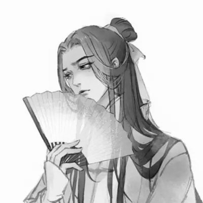 动漫男生头像黑白古风高清好看