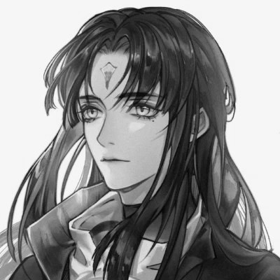 动漫男生头像黑白古风高清好看