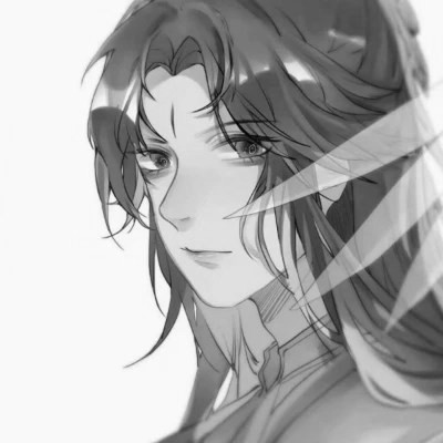 动漫男生头像黑白古风高清好看