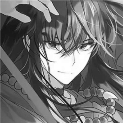 动漫男生头像黑白古风高清好看