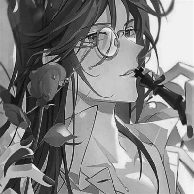 动漫男生头像黑白古风高清好看