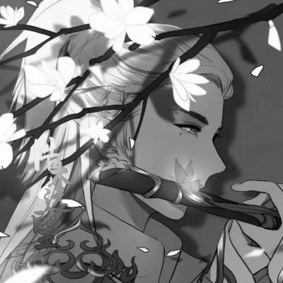 动漫男生头像黑白古风高清好看