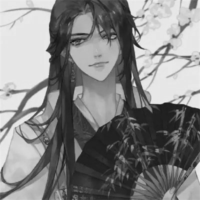 动漫男生头像黑白古风高清好看