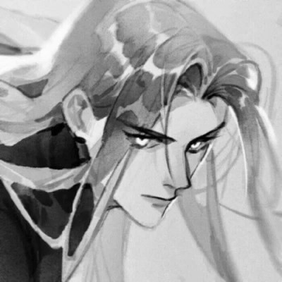 动漫男生头像黑白古风高清好看