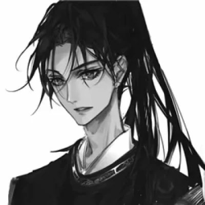 动漫男生头像黑白古风高清好看