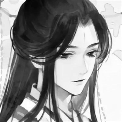 动漫男生头像黑白古风高清好看