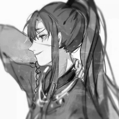 动漫男生头像黑白古风高清好看