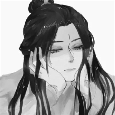 动漫男生头像黑白古风高清好看