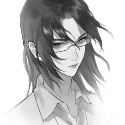 动漫男生头像黑白古风高清好看