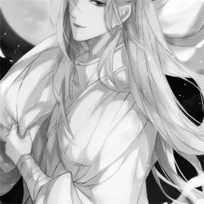 动漫男生头像黑白古风高清好看