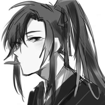 动漫男生头像黑白古风高清好看