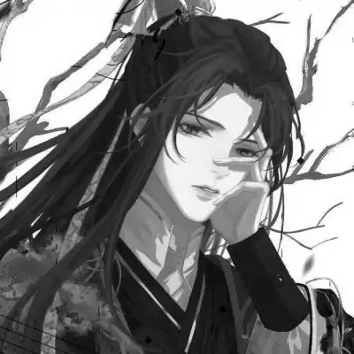 动漫男生头像黑白古风高清好看