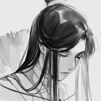 动漫男生头像黑白古风高清好看