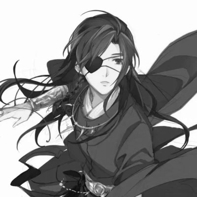 动漫男生头像黑白古风高清好看