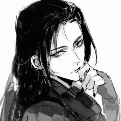 动漫男生头像黑白古风高清好看