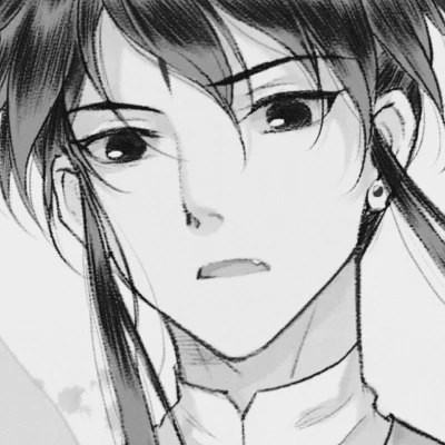 动漫男生头像黑白古风高清好看