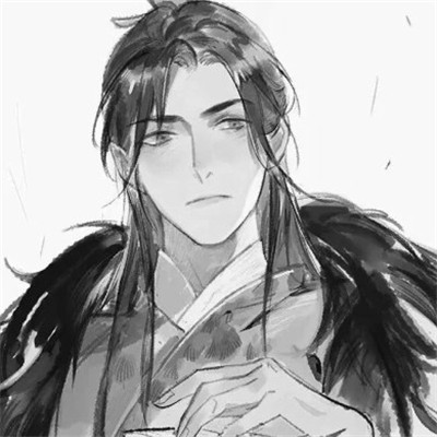 动漫男生头像黑白古风高清好看