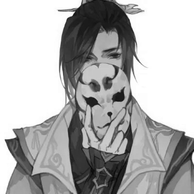动漫男生头像黑白古风高清好看