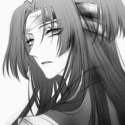 动漫男生头像黑白古风高清好看