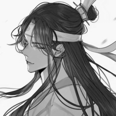 动漫男生头像黑白古风高清好看