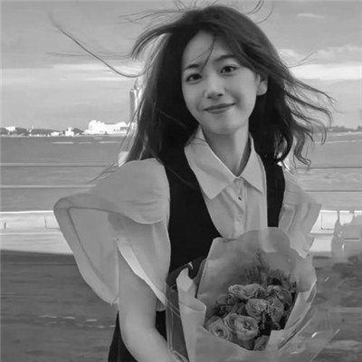 微信高清黑白女生头像