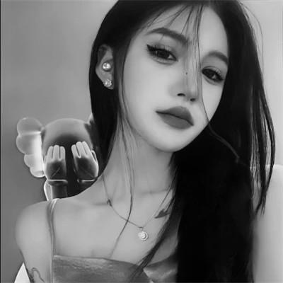 女士高冷黑白头像图片高清
