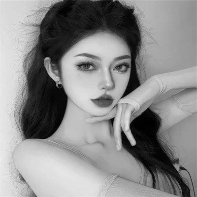 女士高冷黑白头像图片高清