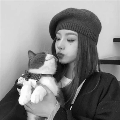 女生高清黑白真人微信头像图片