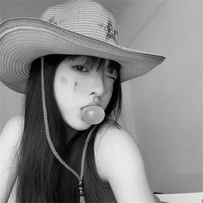 女生高清黑白真人微信头像图片