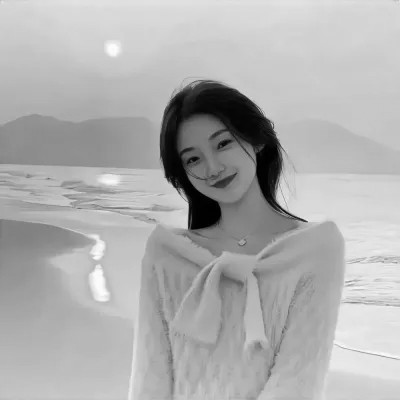 头像图片2025最火爆黑白女生