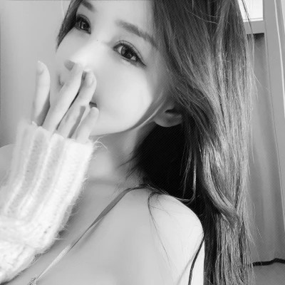 头像黑白系高清女真人