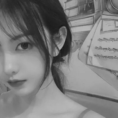 2025微信黑白女生头像高清真人