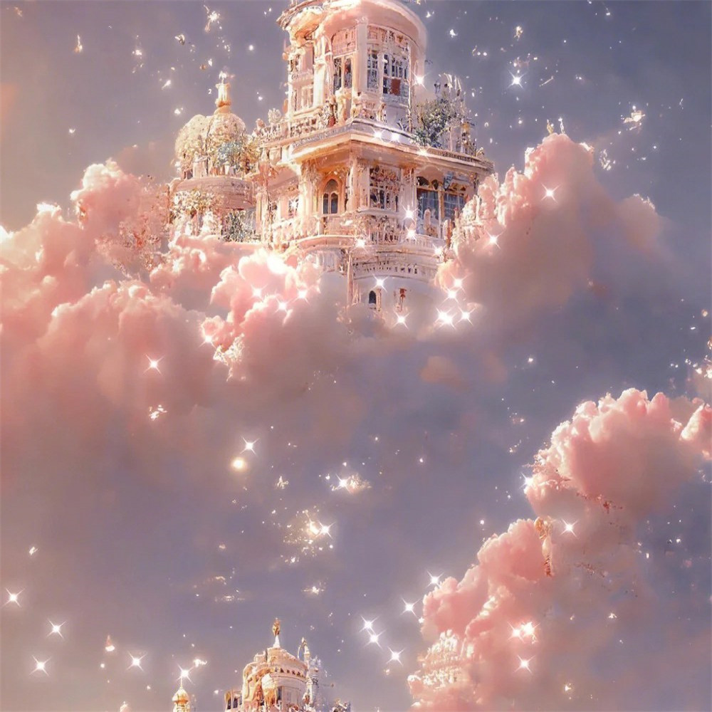 超吸睛blingbling粉色梦幻城堡头像图片