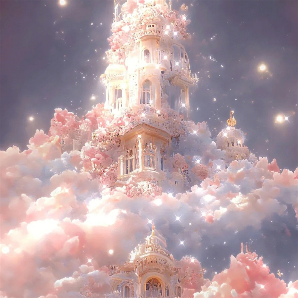 超吸睛blingbling粉色梦幻城堡头像图片