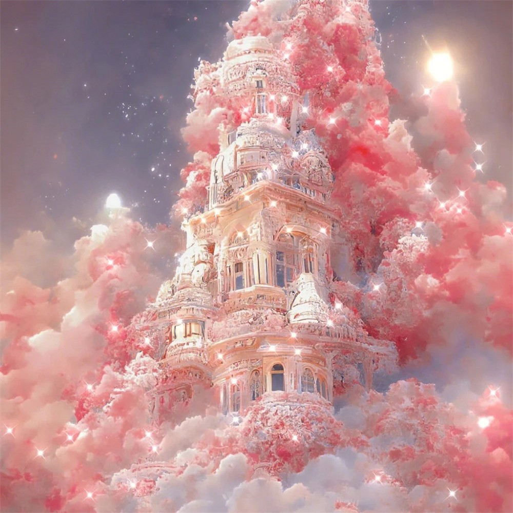 超吸睛blingbling粉色梦幻城堡头像图片