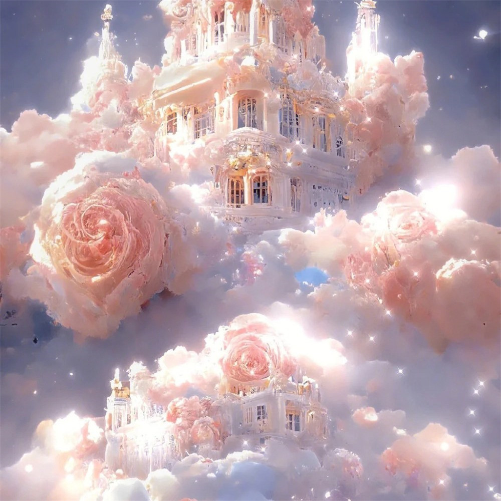 超吸睛blingbling粉色梦幻城堡头像图片