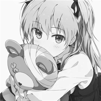 高质量漫画风黑白女漫头