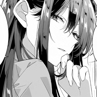 高质量漫画风黑白女漫头