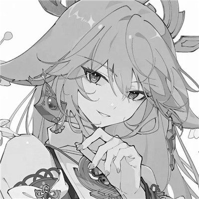 高质量漫画风黑白女漫头